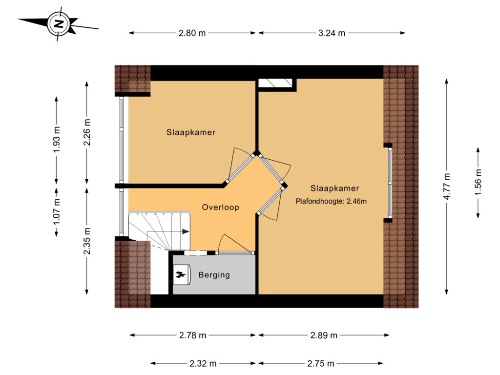 Bekijk plattegrond van 3e verdieping van Bree 17-B