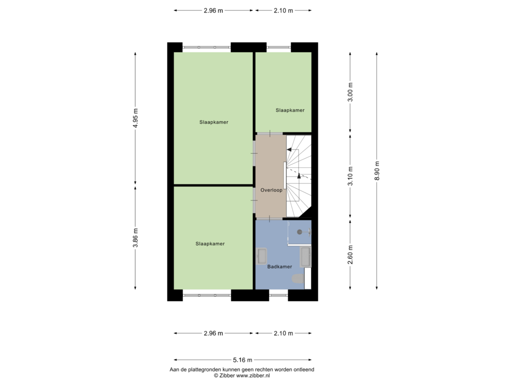 Bekijk plattegrond van Eerste verdieping van Bernhardstraat 7