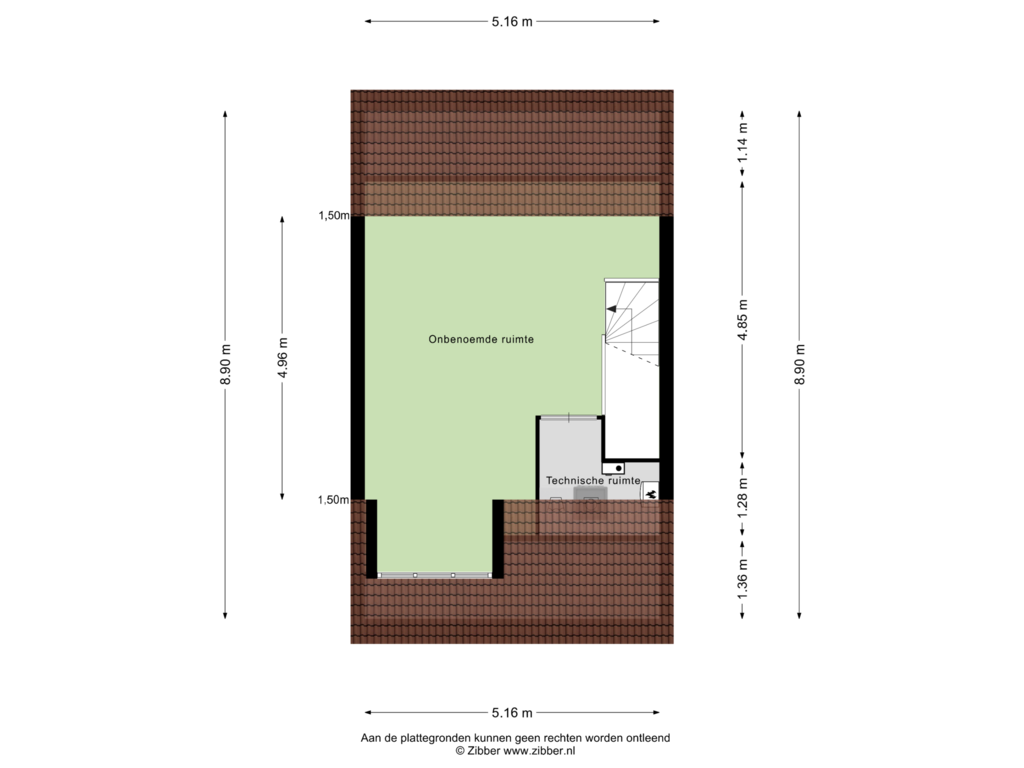 Bekijk plattegrond van Tweede verdieping van Bernhardstraat 7