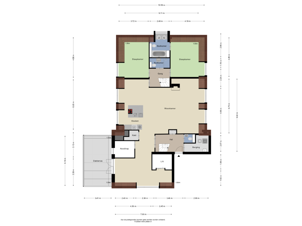 Bekijk plattegrond van Appartement van Kerkstraat 34