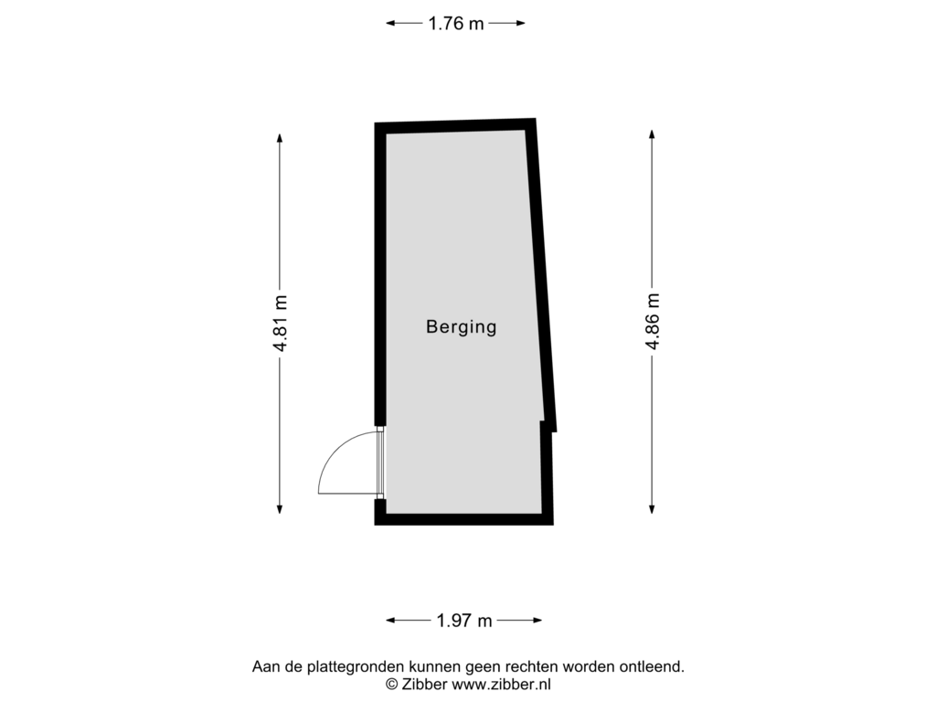 Bekijk plattegrond van Berging van Kerkstraat 34