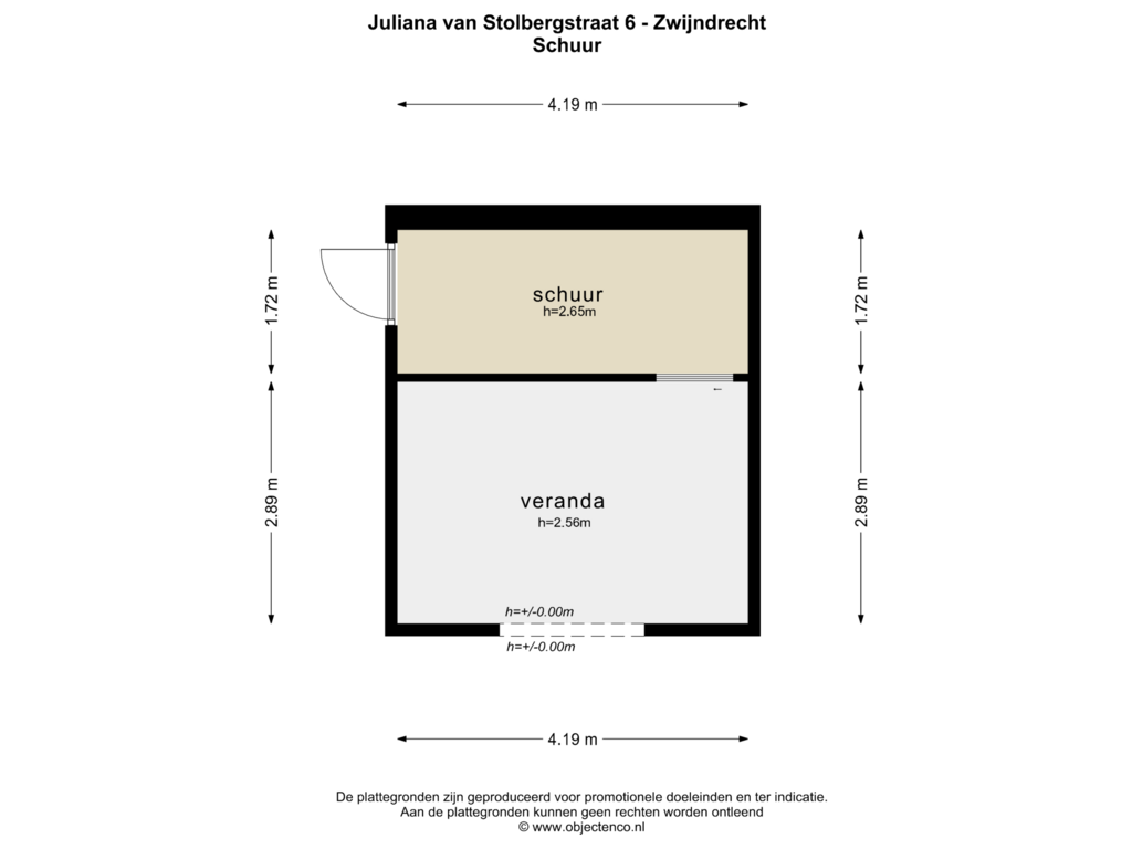 View floorplan of SCHUUR of Juliana van Stolbergstraat 6