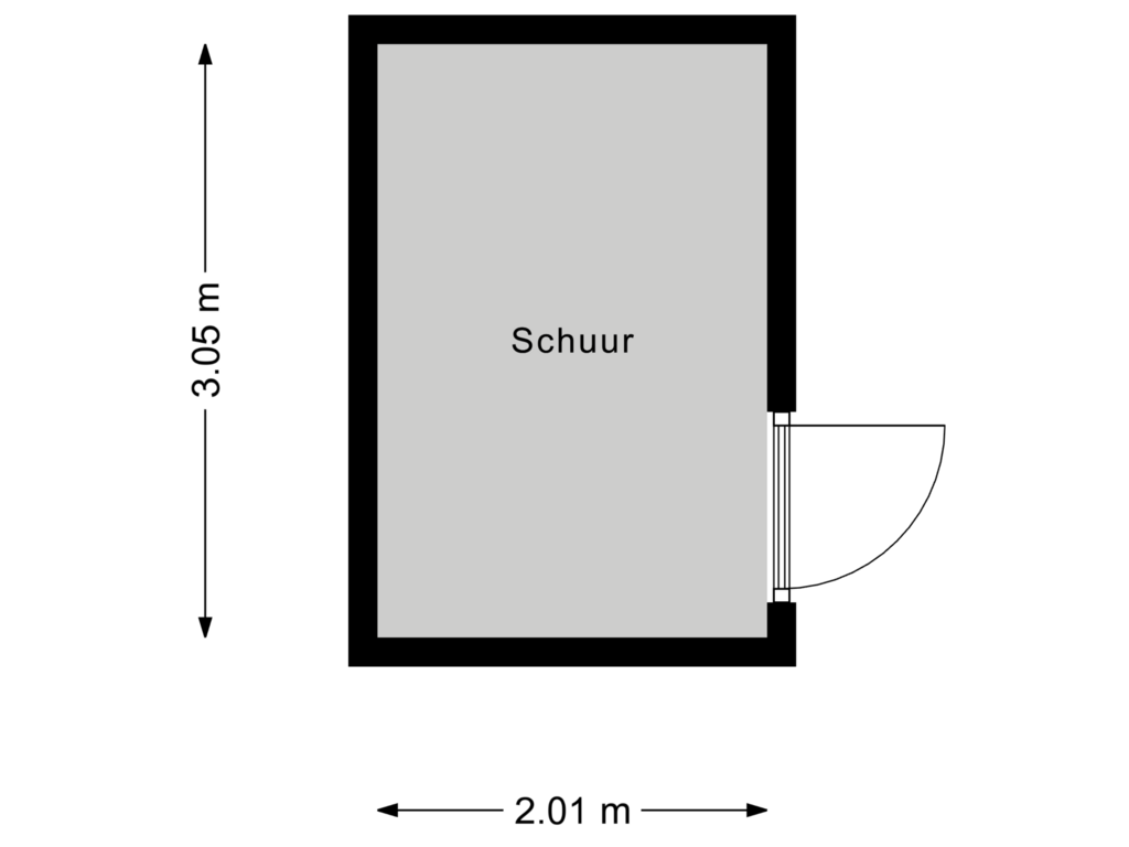 Bekijk plattegrond van Schuur van Botsehei 58