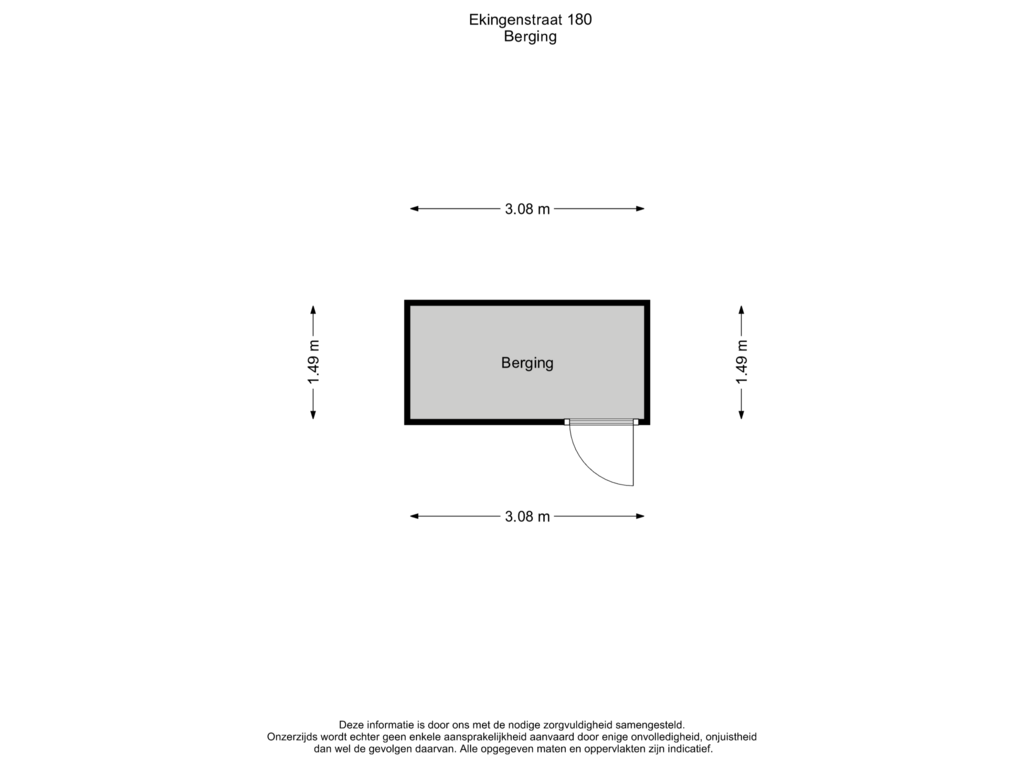 Bekijk plattegrond van Berging van Ekingenstraat 180