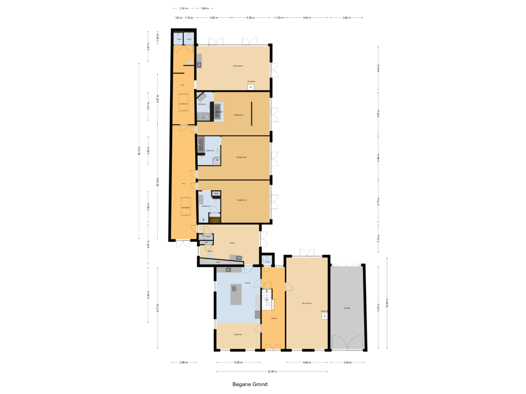 View floorplan of Begane Grond of Markt 8