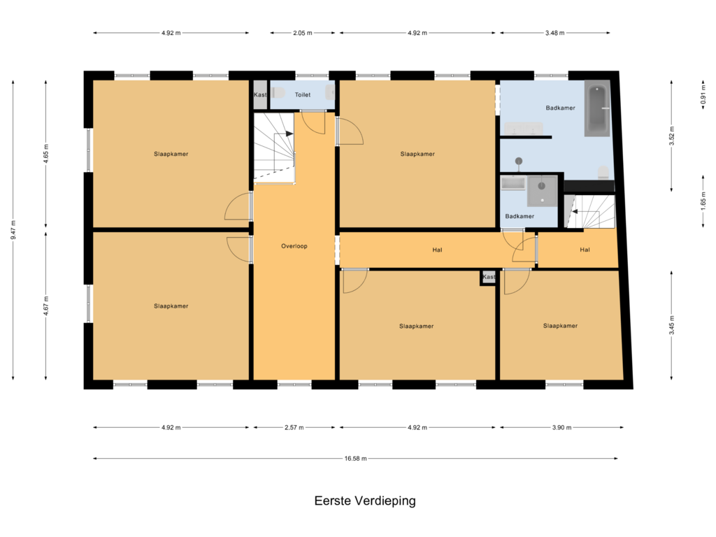 View floorplan of Eerste Verdieping of Markt 8