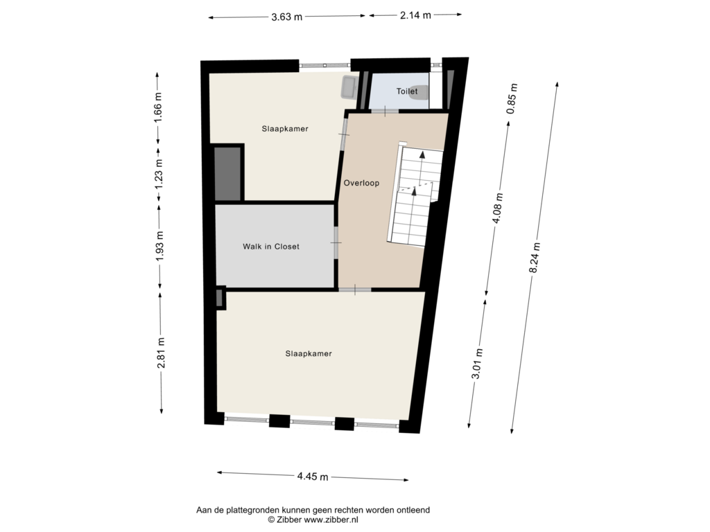 View floorplan of Tweede Verdieping of Kuinderstraat 3