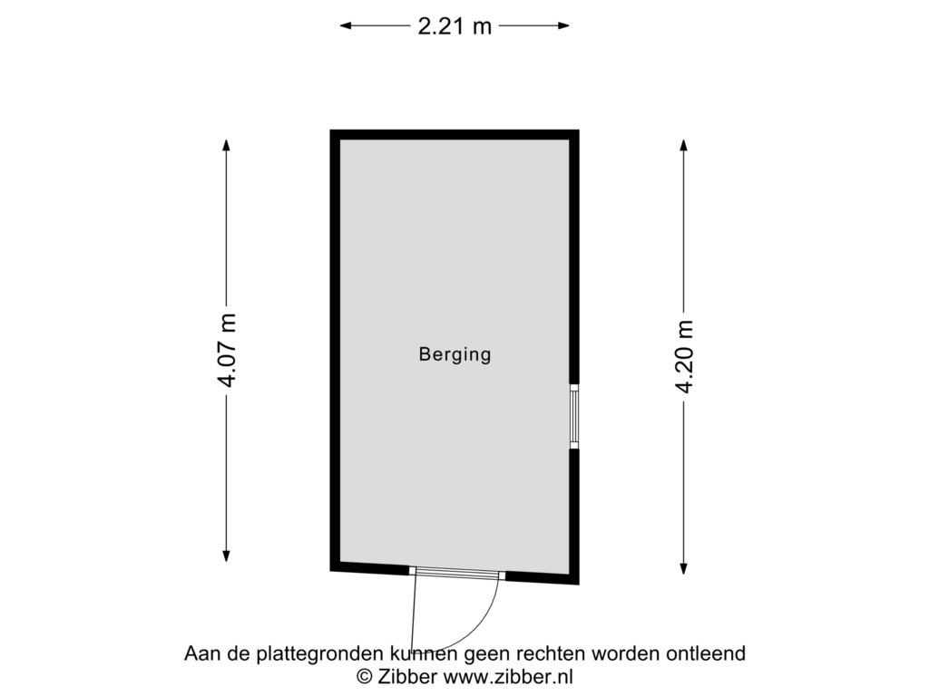 View floorplan of Berging of Kuinderstraat 3