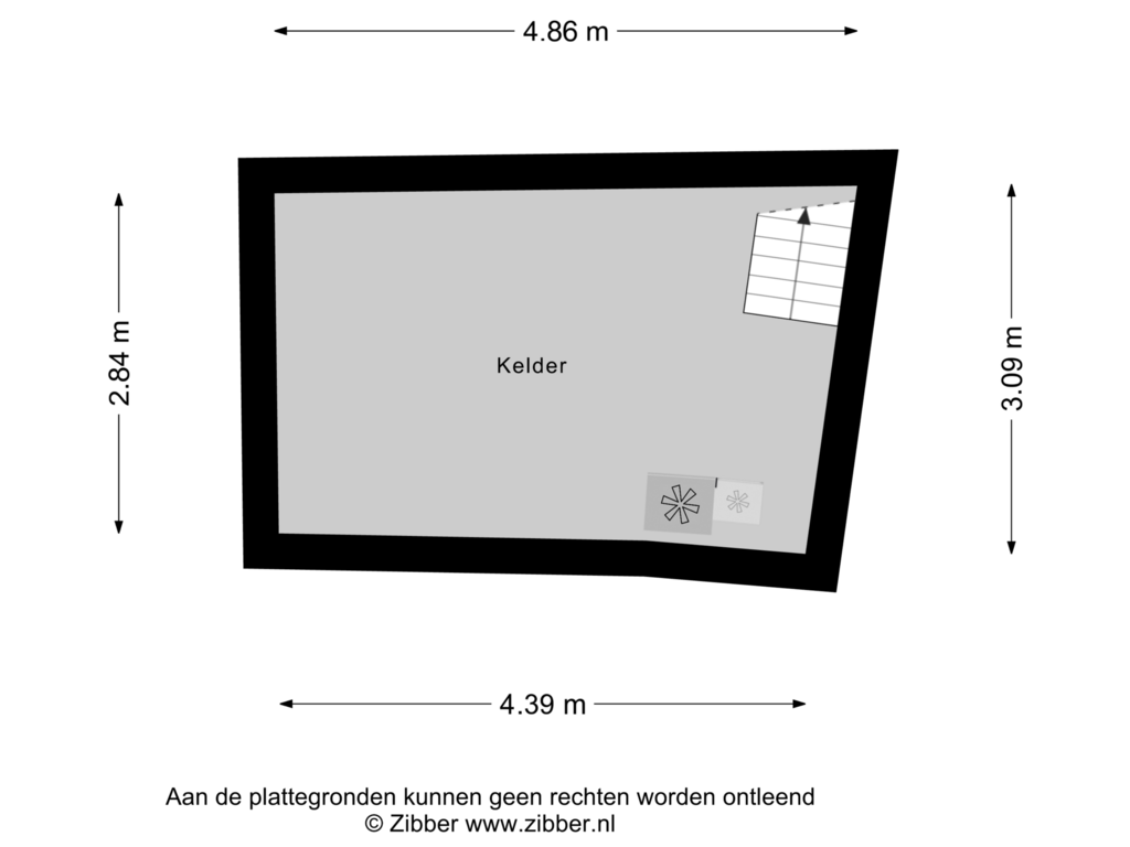 View floorplan of Kelder of Kuinderstraat 3