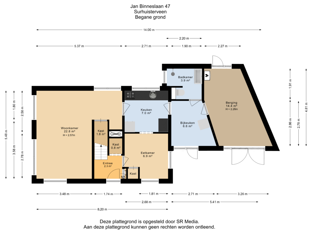 View floorplan of Begane grond of Jan Binneslaan 47