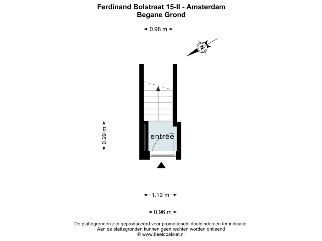 Bekijk plattegrond van BEGANE GROND van Ferdinand Bolstraat 15-2