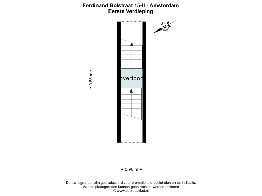 Bekijk plattegrond van EERSTE VERDIEPING van Ferdinand Bolstraat 15-2