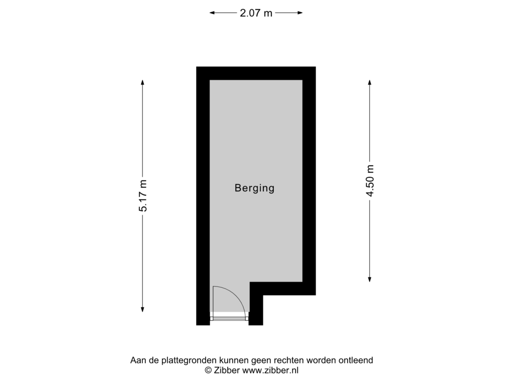 View floorplan of Berging of Hoofdstraat 86