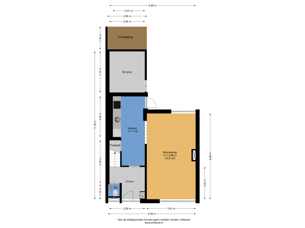 Bekijk plattegrond van Begane Grond van Meerstraat 195