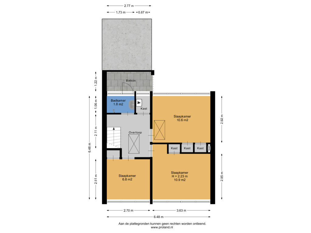 Bekijk plattegrond van 1e Verdieping van Meerstraat 195