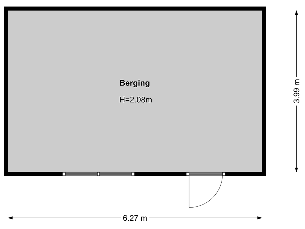 View floorplan of Berging of Het Fortuyn 11