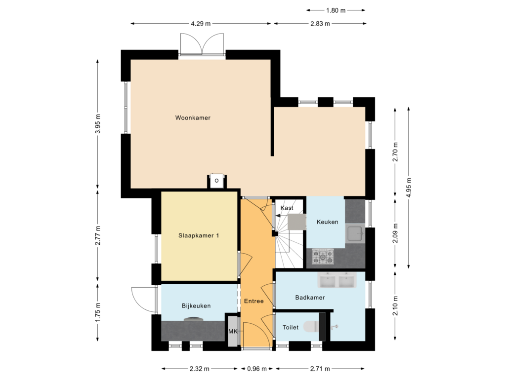 View floorplan of Begane Grond of Groene Heuvels 189