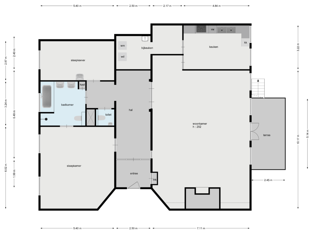 View floorplan of plattegrond of Kapucijnenhof 58