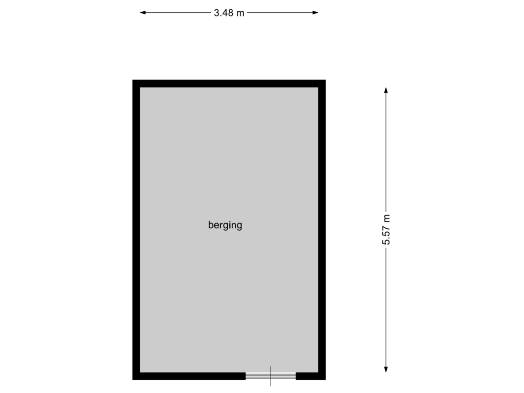 View floorplan of berging of Kapucijnenhof 58