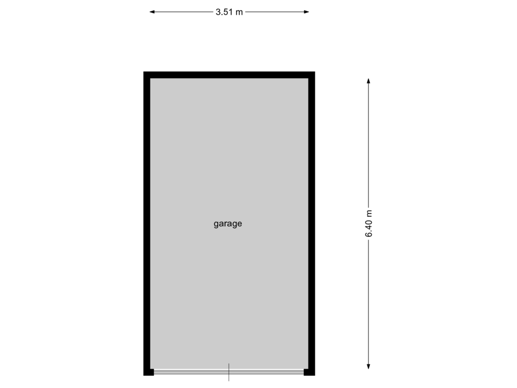 View floorplan of garage of Kapucijnenhof 58