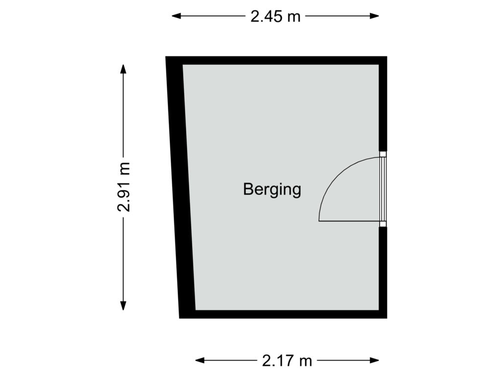 Bekijk plattegrond van Appartement berging van Willem II Singel 5-B04