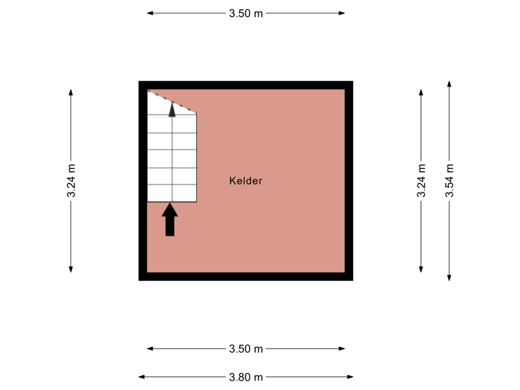 View floorplan of Kelder of Koningstraat 46