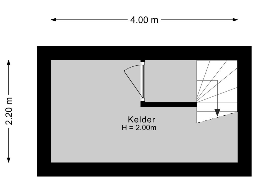 View floorplan of Kelder of Vechtvliet 5