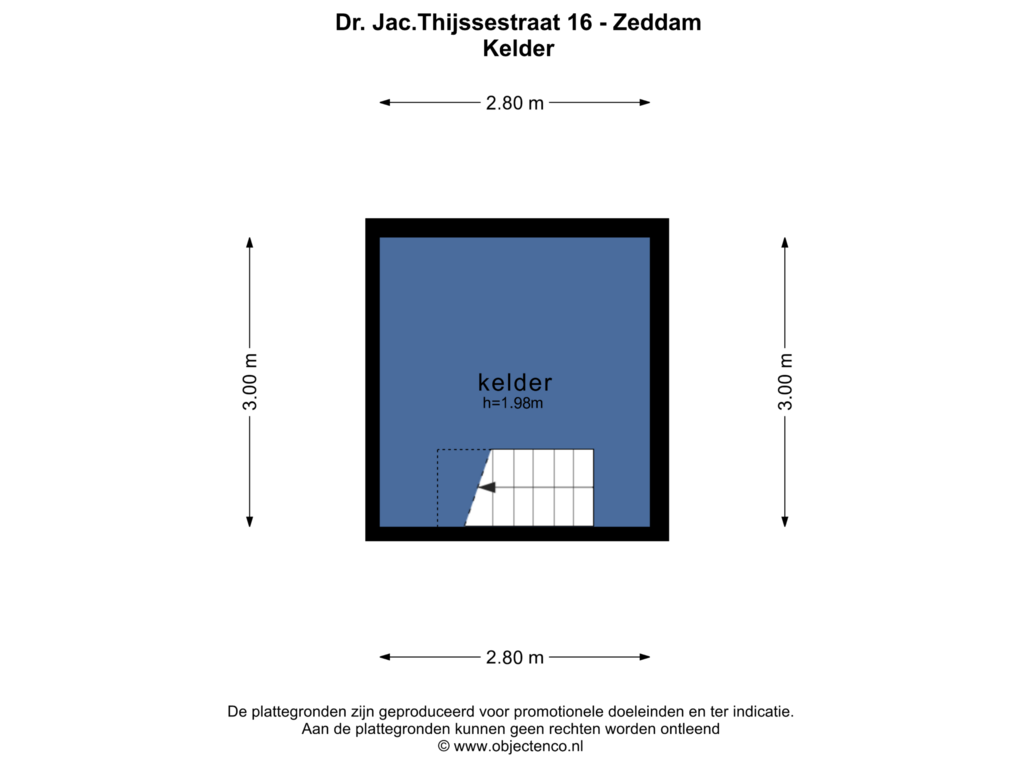 Bekijk plattegrond van KELDER van Dr Jac.Thijssestraat 16