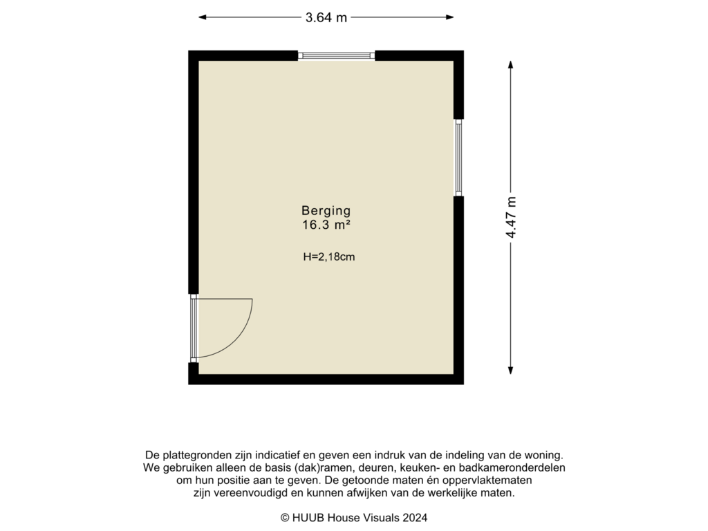 View floorplan of Berging of Joseph Haydnlaan 42-3