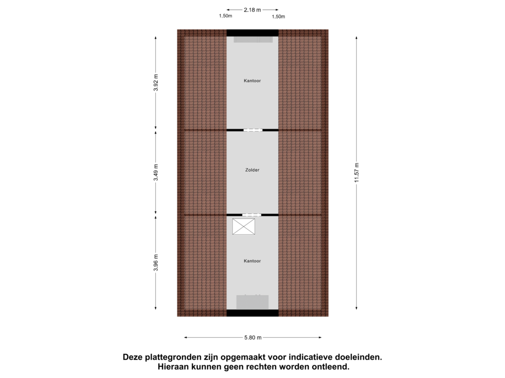 Bekijk plattegrond van Zolder van Elzenstraat 58