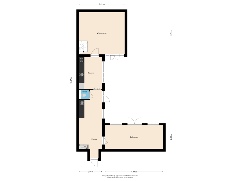 Bekijk plattegrond van Begane grond van Koningshof 101