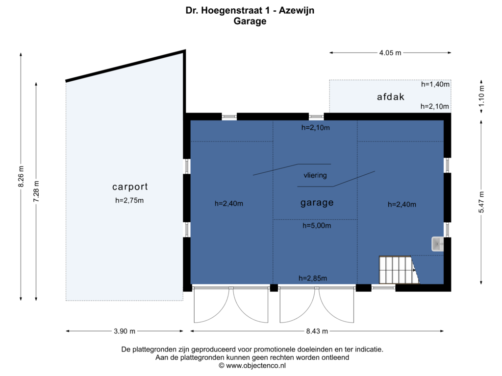 View floorplan of Garage of Dr Hoegenstraat 1