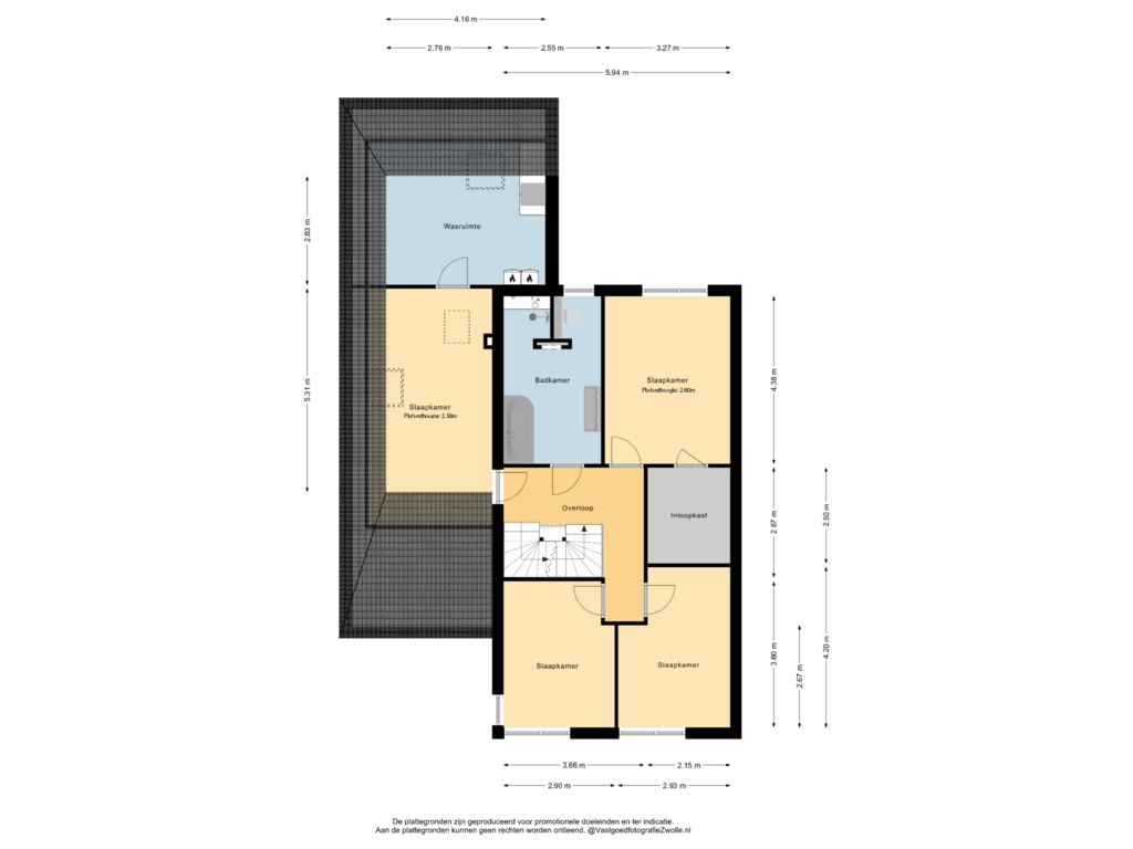 View floorplan of 1e verdieping of Weidelanden 21