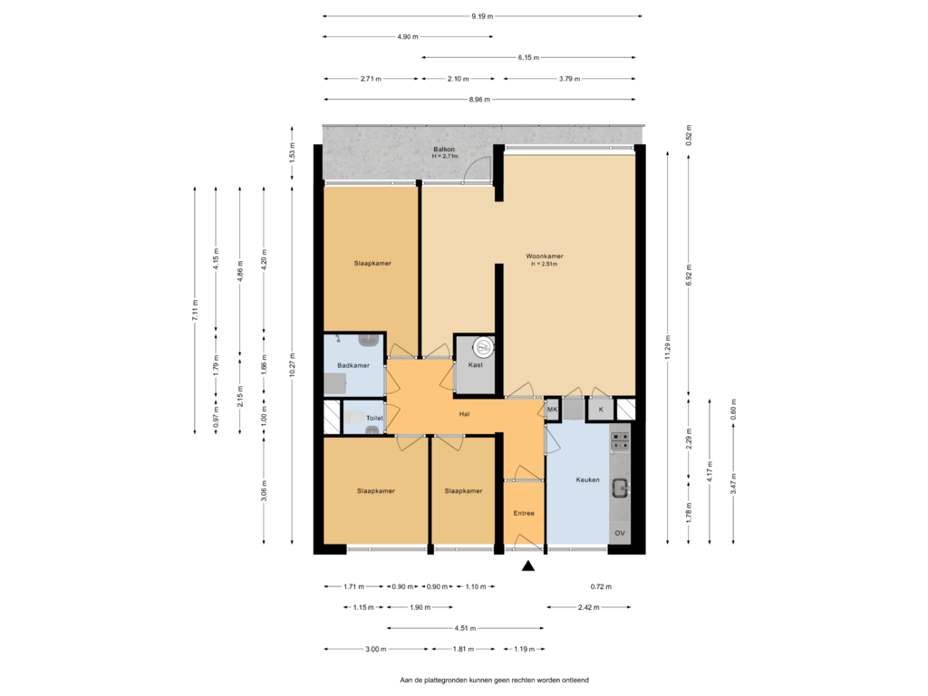 Bekijk plattegrond van Plattegrond van Chopinplein 176