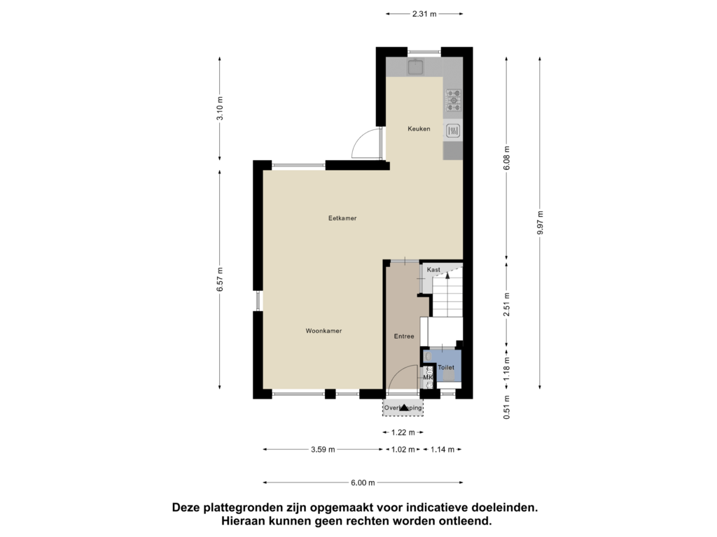 Bekijk plattegrond van Begane Grond van De Kastanje 10