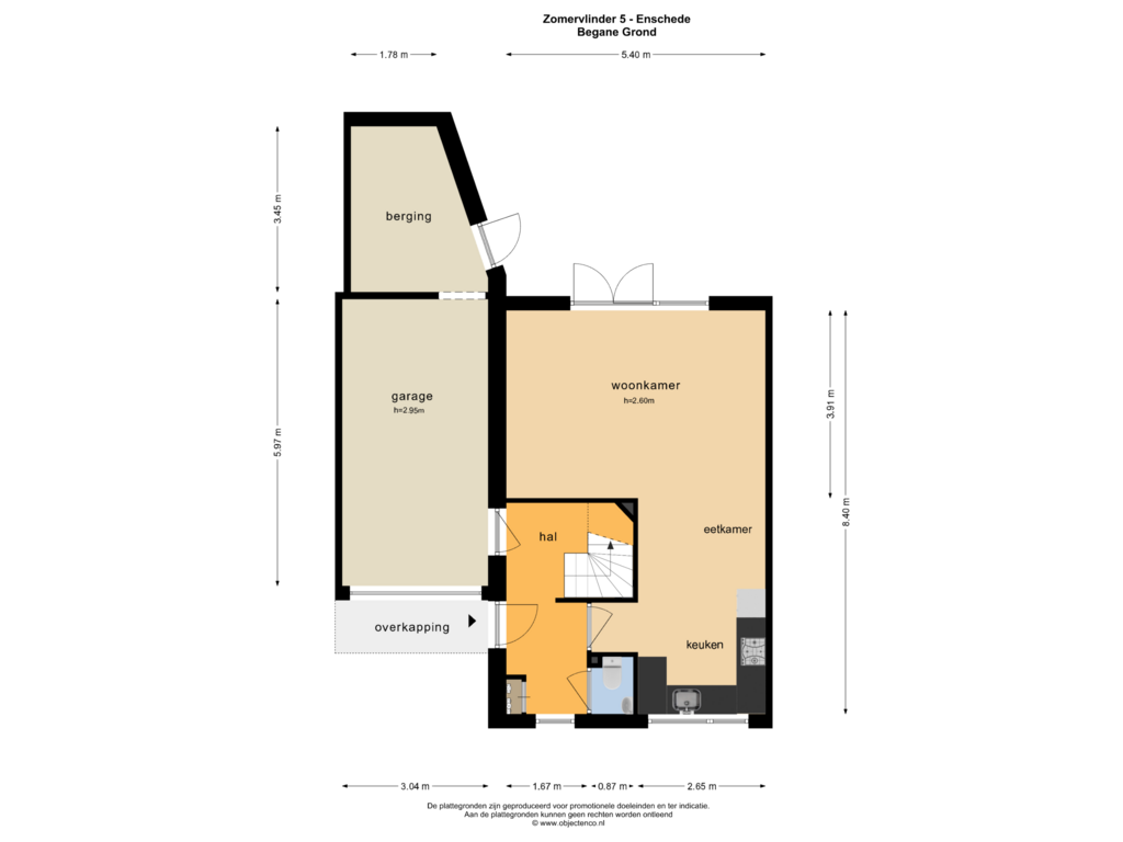 Bekijk plattegrond van BEGANE GROND van Zomervlinder 5