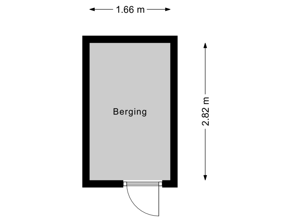 View floorplan of Berging of Bomschuitstraat 3