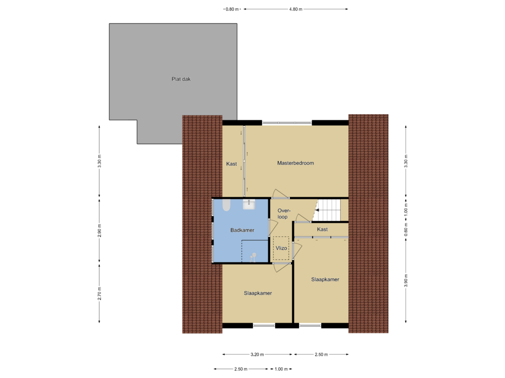 View floorplan of 1e Verdieping of Slopsestraat 1