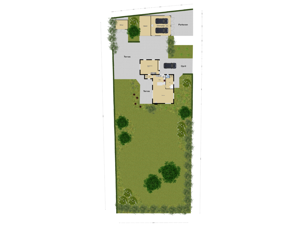 View floorplan of Tuinindeling of Slopsestraat 1