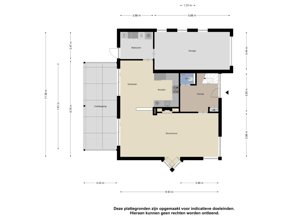 View floorplan of Begane Grond of Johan Bastingstraat 1