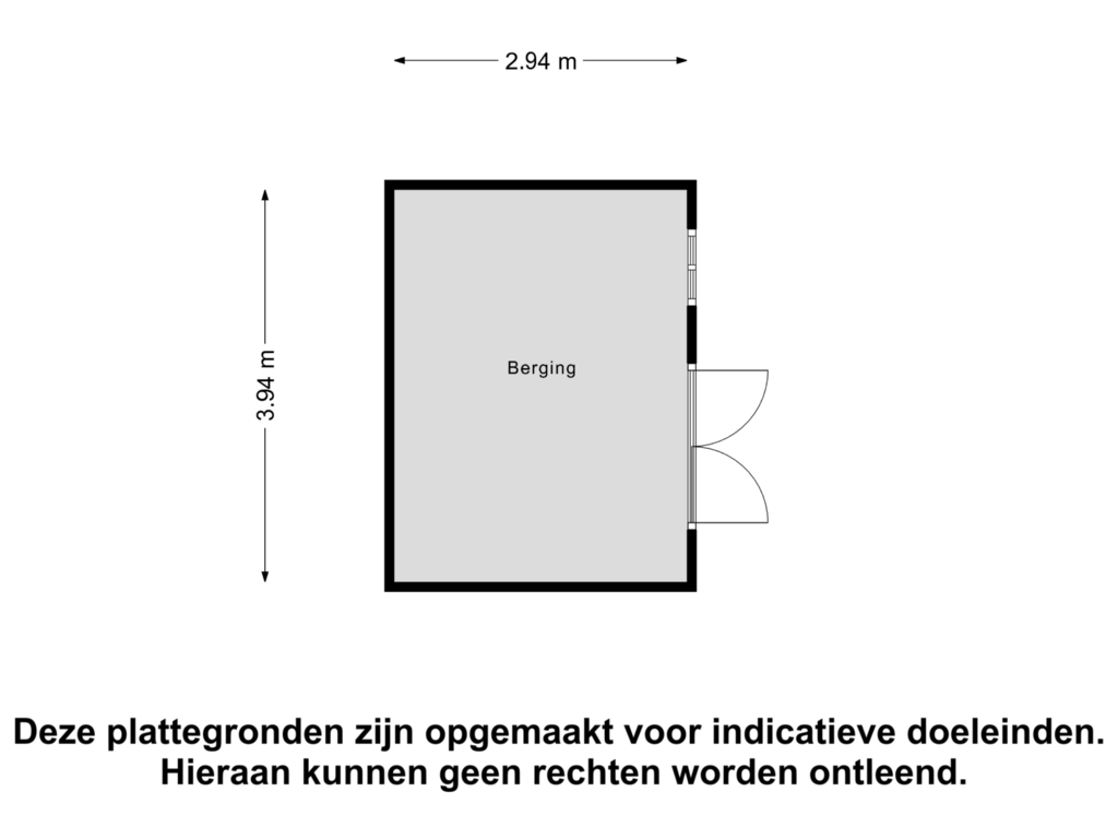 View floorplan of Berging of Johan Bastingstraat 1