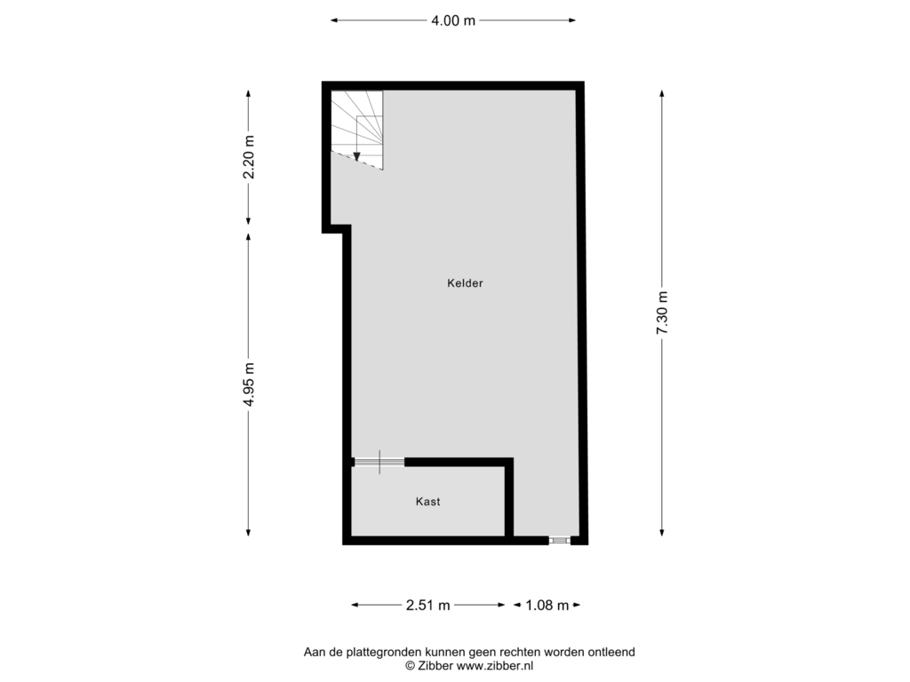 View floorplan of Kelder of Kempstraat 47