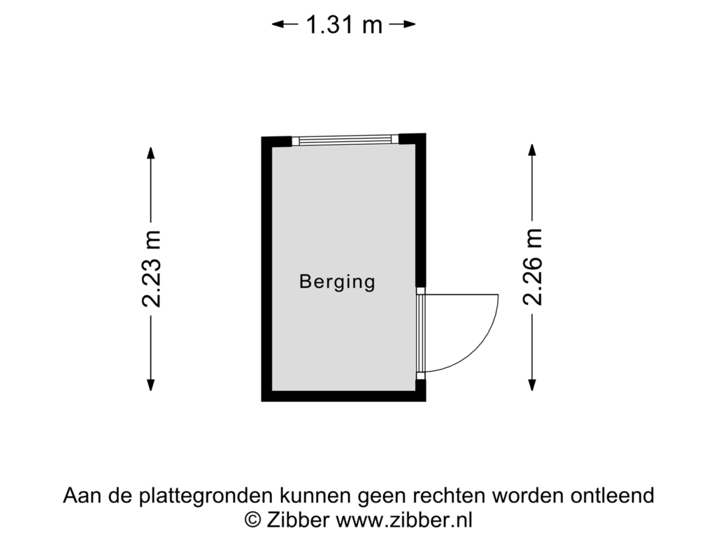 View floorplan of Berging of Kempstraat 47