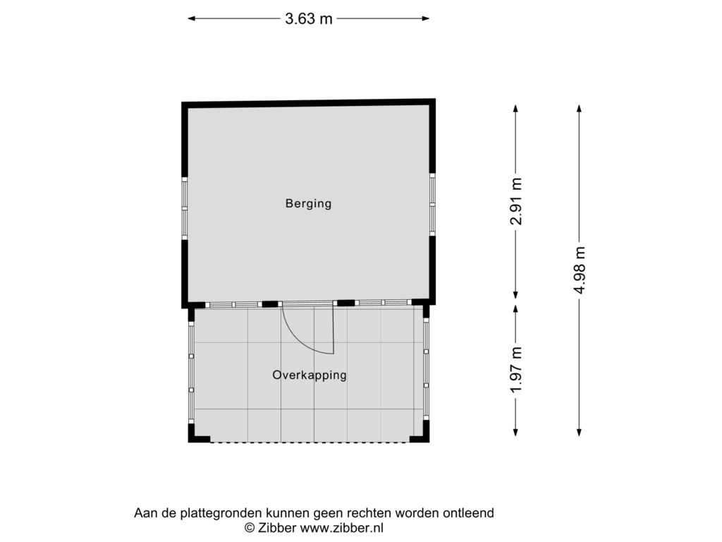 View floorplan of Berging of Kempstraat 47