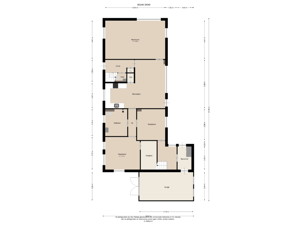 Bekijk plattegrond van Begane grond van Greffelingsestraat 63