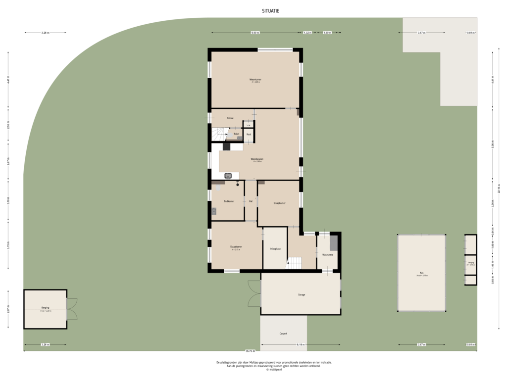 Bekijk plattegrond van Situatie van Greffelingsestraat 63