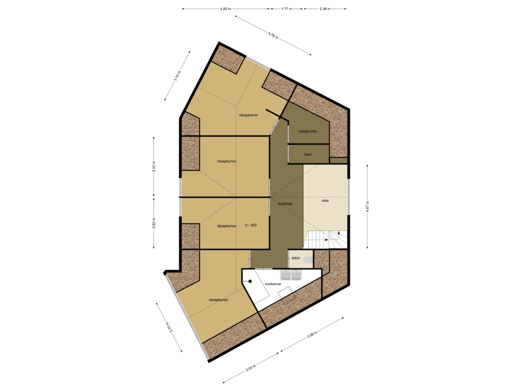 Bekijk plattegrond van verdieping van Huiswei 4