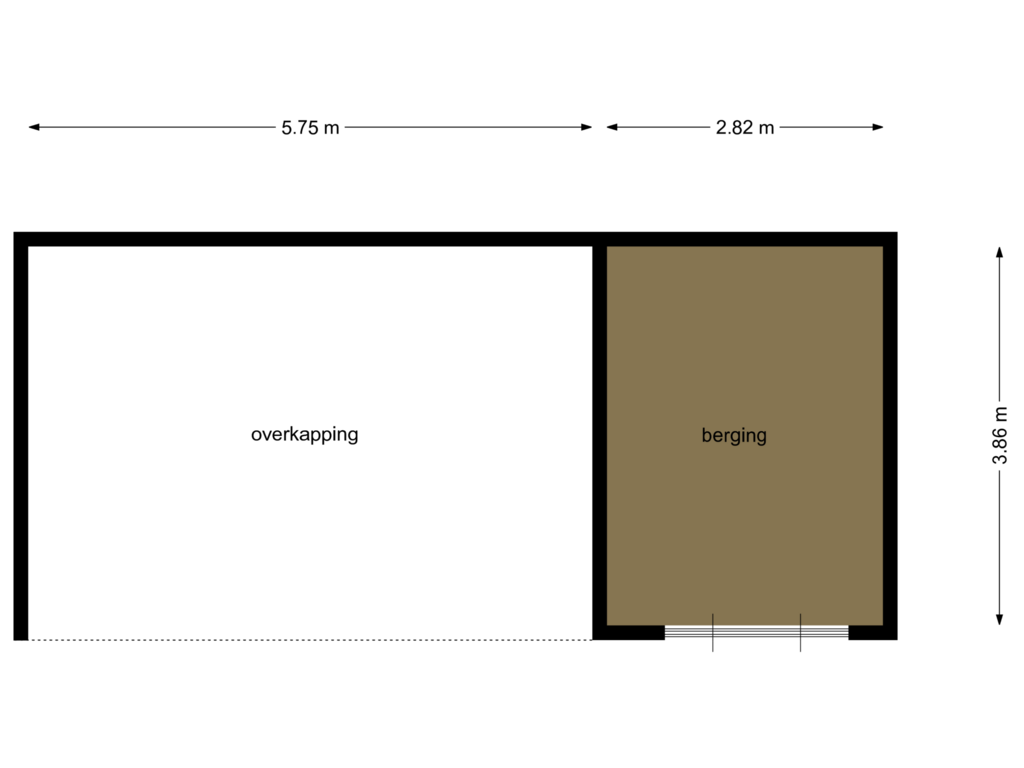 Bekijk plattegrond van overkapping van Huiswei 4