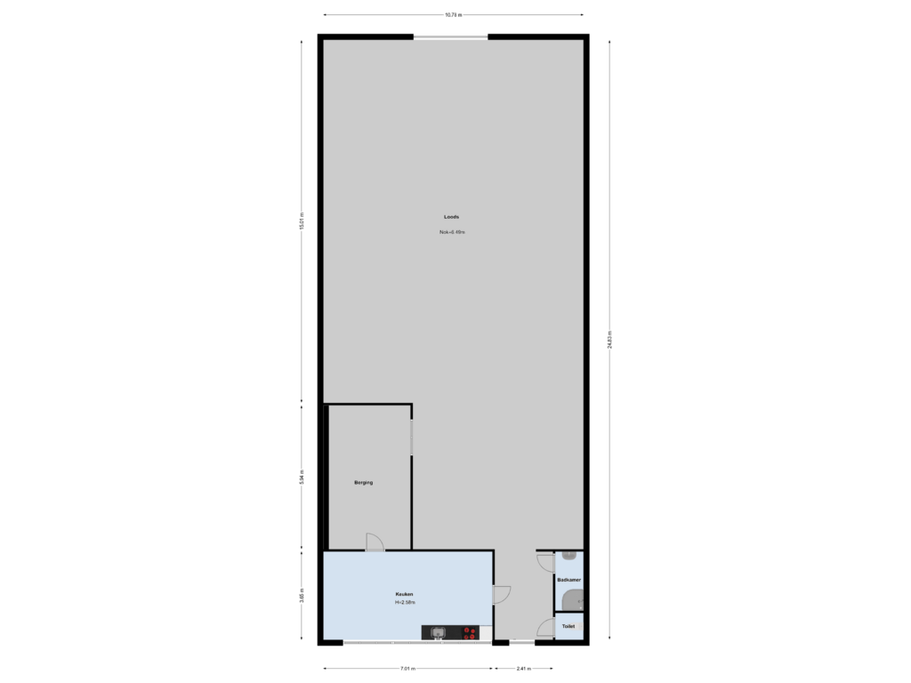 Bekijk plattegrond van Loods van Rietwijkeroordweg 14