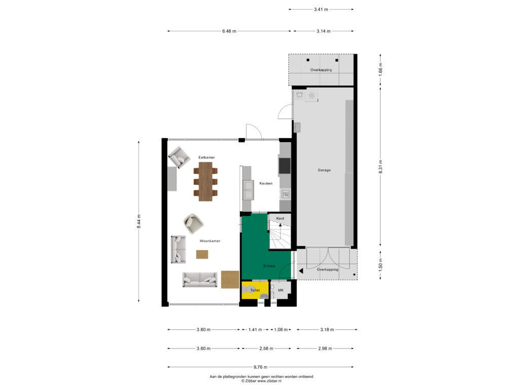 View floorplan of Begane grond of Keizersweg 30